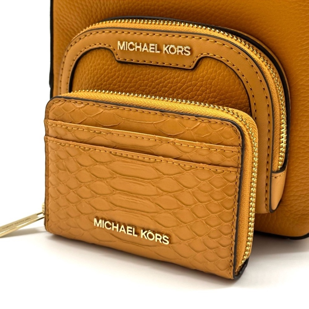 Michael Kors Jaycee Extra-Small Signature Logo Backpack & Matching ZA Card Case - Picture 11 of 13